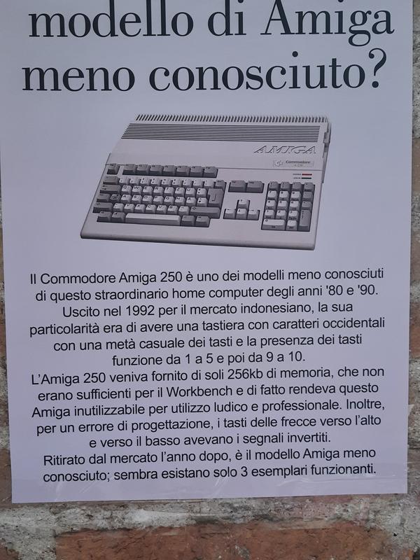 Il pannello sul modello di Amiga meno conosciuto